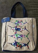 Guy Harvey's Sun N' Sand GH5470 Zippered TOTE Wildflower Durable Beach Bag Lined