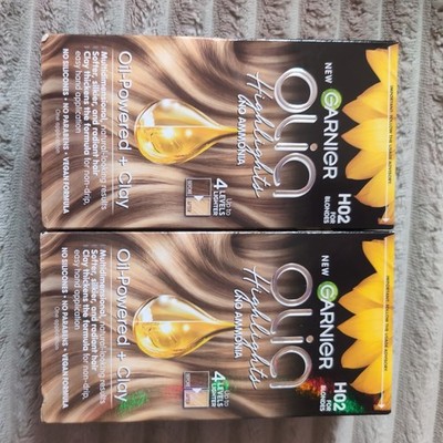 (2 LOT) Garnier Olia Highlights Hair Color Dye H03 For Brunettes No Ammonia NEW