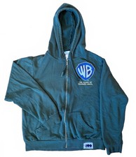 Warner Bros 100 Years Looney Tunes Full Zip Hoodie Olive Green Sz Small