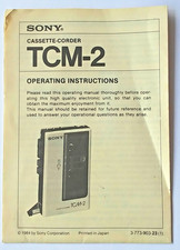 Original Owner's Manual Booklet for Sony TCM-2 Cassette-Corder Recorder Walkman.
