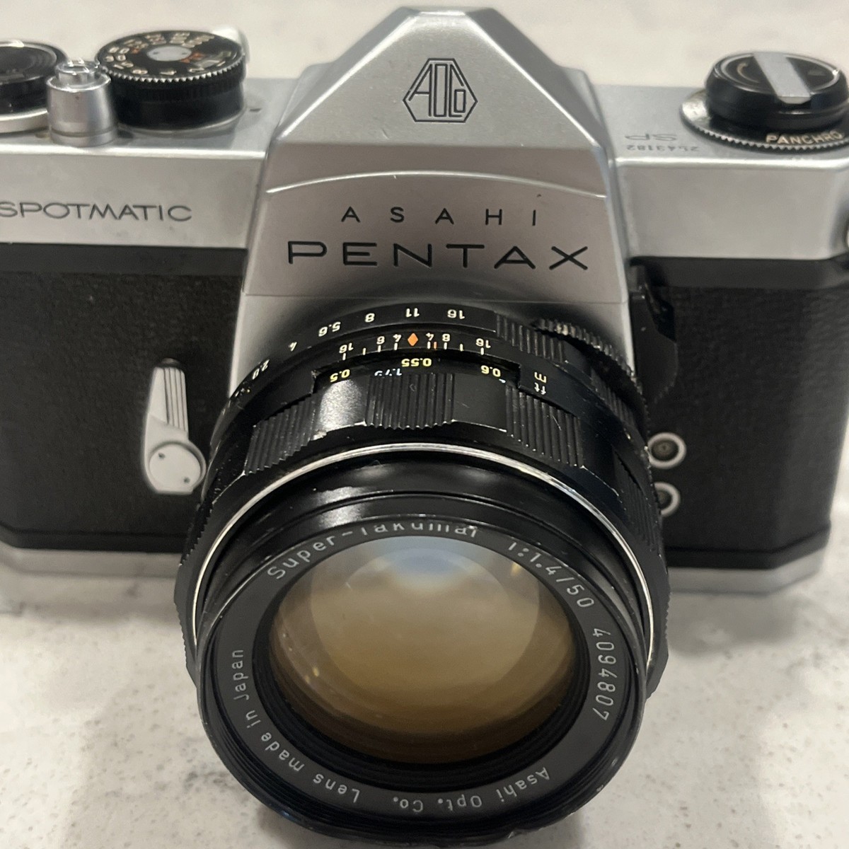 Asahi Pentax Spotmatic w/ Super Takumar 50mm f1.4 Lens Untested