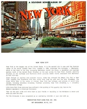 Vintage Postcard Souvenir Bonus Album of New York City Times Square