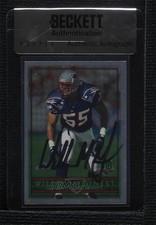 BAS 1996 Topps Chrome Willie McGinest #70 Beckett Auth Sticker Auto 3c7