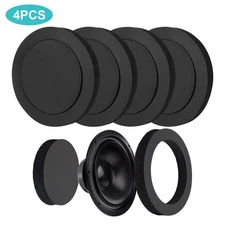 4PCS 6-7" Car Door Audio Speaker Foam Gaskets Bass Sound Insulation Seal Rings