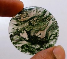 57.20 Cts Natural Moss Agate Cabochon Loose Gemstone 40.6X40.7X4MM 12