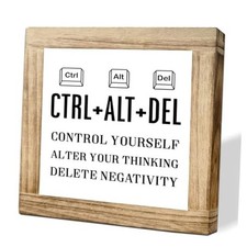 Wood Sign For Office Desk Decoration Motivational Plaque With Office 01