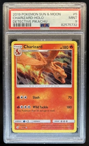 2019 Pokemon SM Detective Pikachu Charizard Holo #5/18 PSA 9