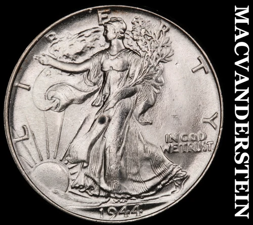 1944 Silver Walking Liberty Half Dollar - Choice Gem Brilliant Unc+++  #i7646