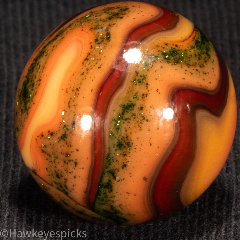 JABO TRUBUTE AV Swirl Marble 3/4" Mint Hawkeyespicks sg