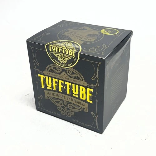 TUFF TUBE (15 PACK) Sterile Disposable Tattoo Tubes 30mm 9 Flat Gold/Black - product listing photo