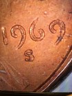 1969-S 1C RD Lincoln Cent ddo — photo 1