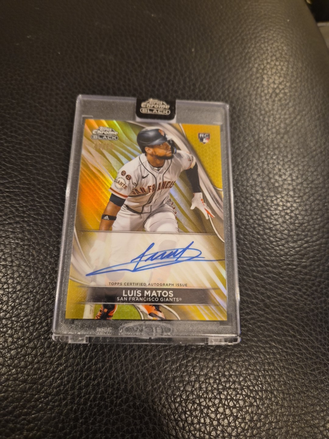 2024 Topps Chrome Black - Autographs Luis Matos #CBA-LM Gold Refractor /50 (AU,