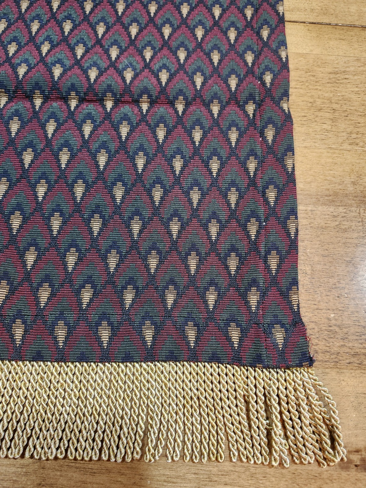 Table Runner Or Dresser Scarf With Tassels Thick Fabric Pretty Fall Colors