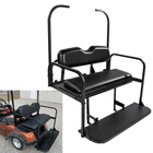 Golf Cart Rear Flip Seat Kit w/Roof Support For 1994.5-Up EZGO TXT Freedom T48