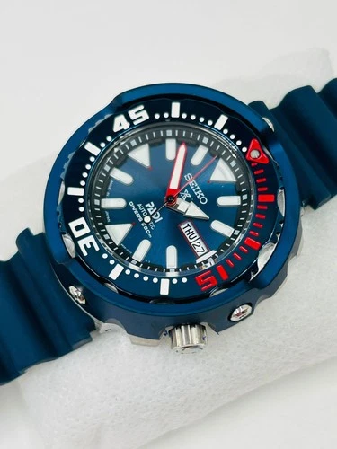 Vintage Seiko Prospex Automatic Diver Watch, Blue Dial, 4R36 Movement