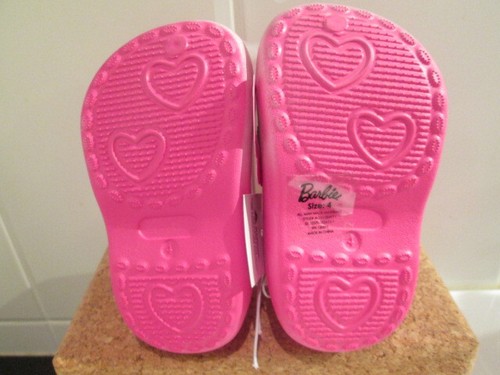 BARBIE clogs, hook & loop heel strap, pink ombre, fluffy interior, US4, BNWT - Picture 4 of 5