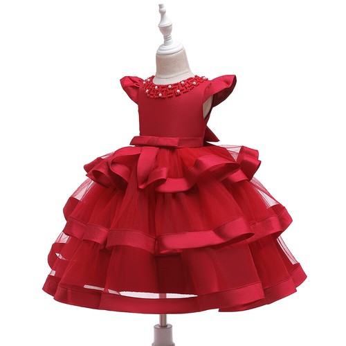 Little Girls Tulle Layered Tutu Princess Dress Christmas Birthday Pageant Dress - Picture 10 of 35
