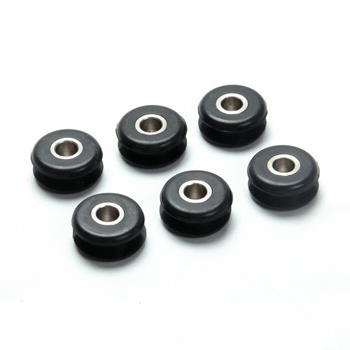 Black Flatside Rubber Gas Fuel Tank Mounts Pack FOR Softail 84-99 FXWG - Picture 2 of 5