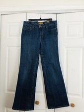 Seven 7 Women's High Rise Stretch Flare Blue Denim Jeans 36  x 32  Size 12