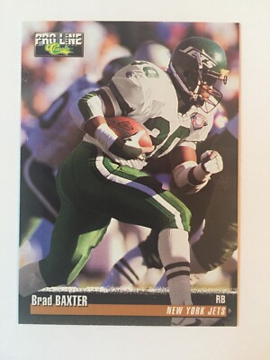 1995 Classic Pro Line Football #51. Brad Baxter.