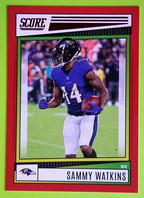 2022 Panini Score Sammy Watkins RED PARALLEL Baltimore Ravens #182