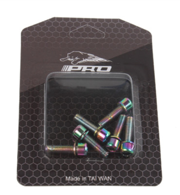 6pcs M5*18mm Titanium Plated Stem Screw Bolt Bicycle Steering Handlebar Bolt New