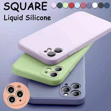 Liquid Silicone Case For iPhone 16 15 14 13 12 11 Pro Max XS 87 Back Phone Cover