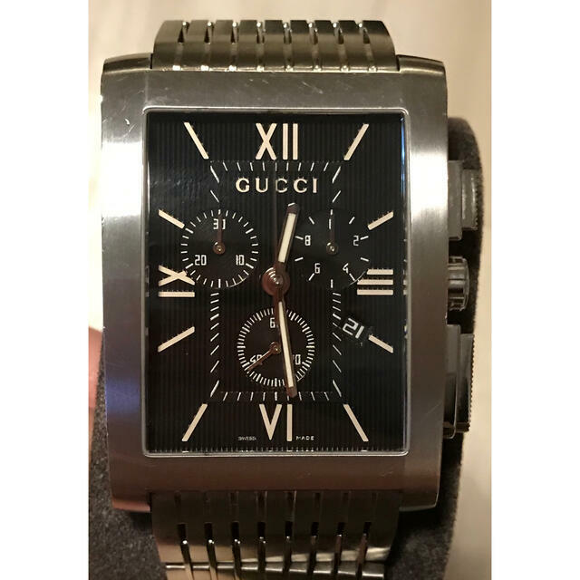 Gucci Quartz Analog SS BLK SLV 8600M 