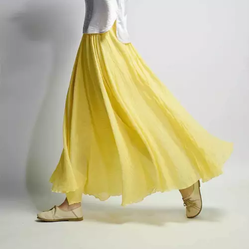 Women Summer Skirt Cotton Blend Long Skirts Elastic Waist Boho Maxi Skirts Size - Picture 18 of 32