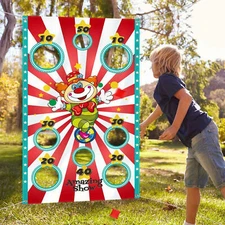 Sandbag Throwing Game Hole Interactive Toss Game Banner