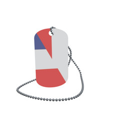 Dog Tag Flag Bunting Poland-France Dog Tag Aluminium 30 x 50mm