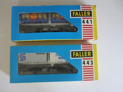 Faller Ams set 441-443. Wagon with container in original Package