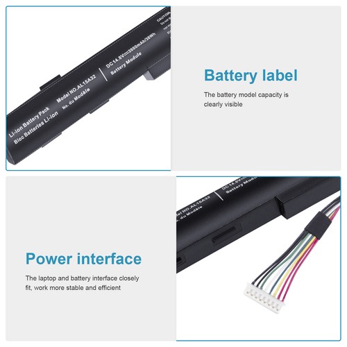 AL15A32 Battery for Acer E5-473 E5-473G E5-522 E5-522G E5-532G E5-572 E5-574G - Picture 6 of 11