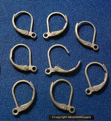 8 Lever back earring findings bronze plated open loop dangle earrings fpe129