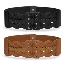 JASGOOD Women Wide Elastic Dress Belt Fashion Stretchy Waist Belt Top