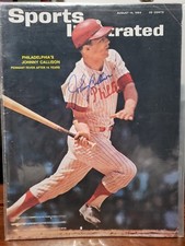 JOHNNY CALLISON Signed Vintage Sports Illustrated Real Autograph Phillies 