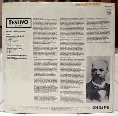 Classical LP- Bernard Haitink- Dvorak Symphony No. 8- Philips