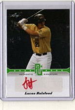 #9/10 (ONLY 10) 2013 LEAF PERFECT GAME RED AUTO AUTOGRAPH LUCAS HALSTEAD R.C