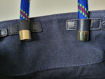 Tory Burch Kellyn Navy Blue Drawstring Backpack Denim Canvas 12x13x7” Rare NWT Tory Burch Kellyn Navy Blue Drawstring Backpack Bag  main image 3