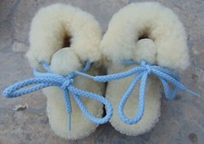 HANDMADE SOFT GENUINE SHEEPSKIN BABY/TODDLER BOOTIES SIZE 3-12 MO. BRAND NEW