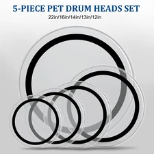 12" 13" 14" 16" 22" PET Drum Heads Drum Skins Percussion Accessories,Drumsticks