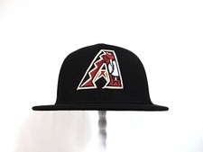 New Era MLB Arizona Diamondbacks Black On Field 59FIFTY Fitted Hat Sz 6 3/4 RARE