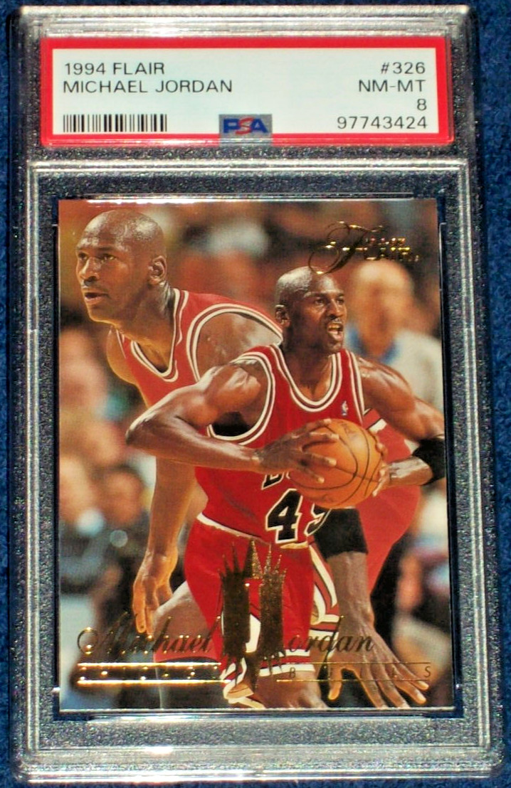 1994 Michael Jordan #326 Flair PSA 8 Chicago Bulls