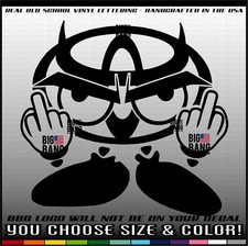 Fits Toyota Funny Vinyl Decal Middle Finger Sticker Car Truck Suv Jdm Horns Usa