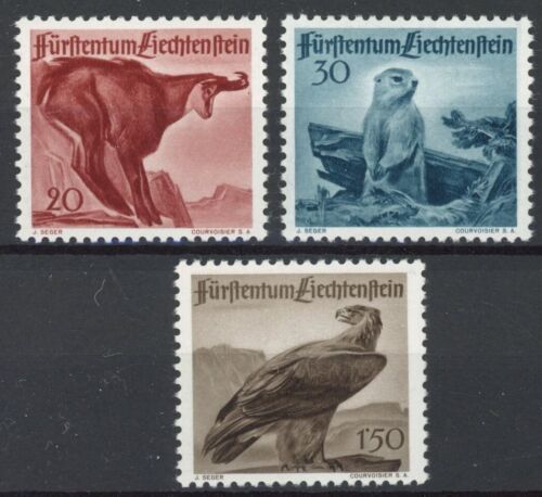 Liechtenstein 1947 : Fauna - Good Set VF MNH Stamps - Catalog Value : 30€