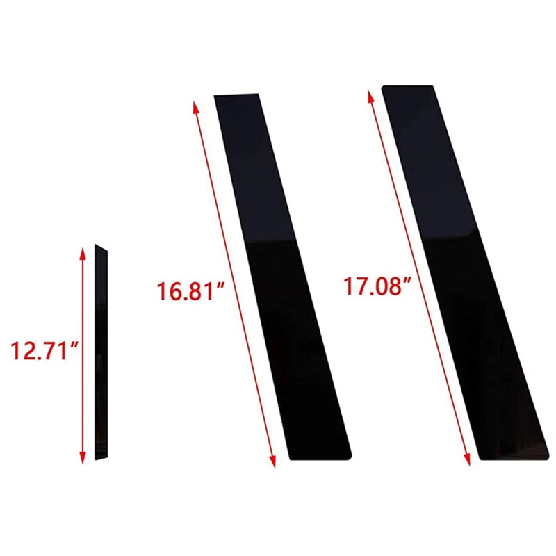 6 piezas postes de pilar negros moldura de puerta para BMW Serie 3 F30 Sedán 2012-2018 2017 2016 Foto 3 de 4