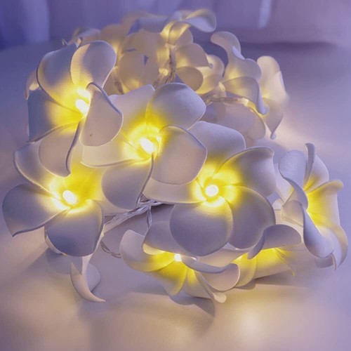 20/40 LED Frangipani Flower Fairy String Lights Lamp Wedding Party Home Decor - Picture 16 of 19