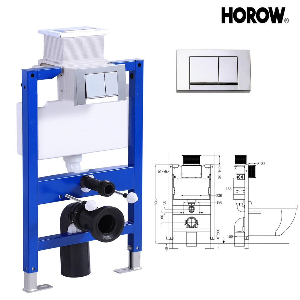 HOROW NEU Vorwandelement WC Unterputz Spülkasten Wand Montageelement 82cm Hoch