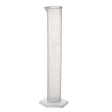 Measuring Cylinder Graduated Cylinder, Clear White Plastic, 100ml
