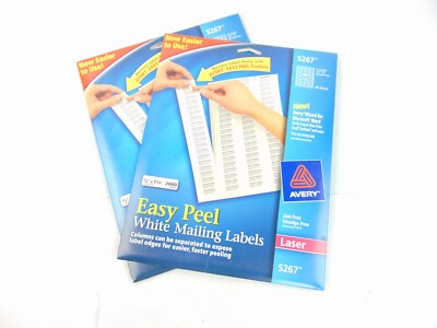 Avery Easy Peel Mailing Labels 5267 Lot Of 2